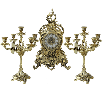 Фото - Каминный бронзовый комплект Лимож