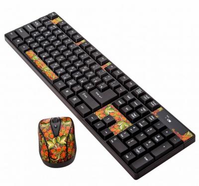 Фото - Набор с хохломским узором - мышка и клавиатура