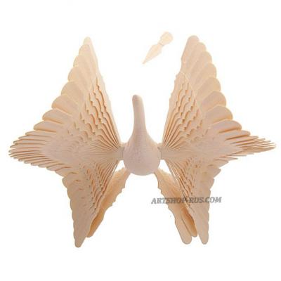 Фото - Птица счастья из щепы средняя 15 х 13,5 см