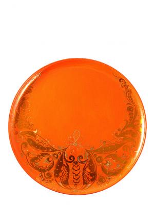 Фото - Тарелка панно Золотой рассвет Хохлома 30 см