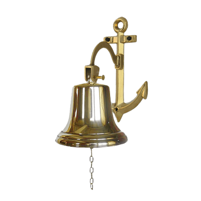Фото - Колокол рында на кронштейне якорь 20 х 14 см Фото - Колокол рында на кронштейне якорь 20 х 14 см