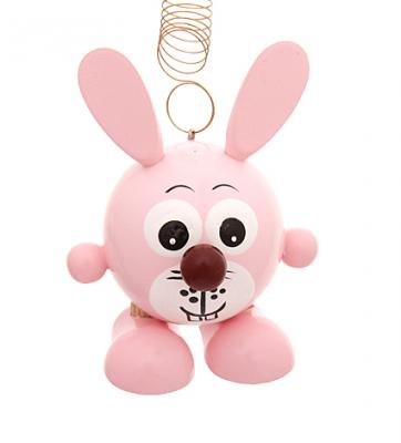 Фото - Деревянная игрушка - Зайка розовый на пружинке 8 х 7 см Фото - Деревянная игрушка - Зайка розовый на пружинке 8 х 7 см