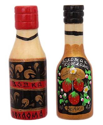 Фото - Магниты на холодильник набор Русские бутылки, 2 шт 8 см