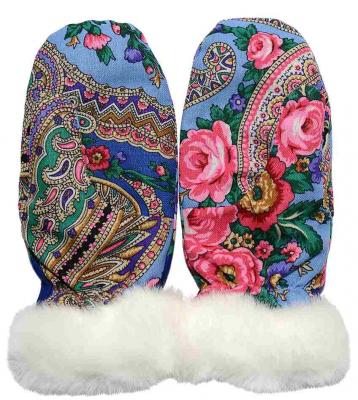 Фото - Варежки из шерстяной ткани "Русская зима"