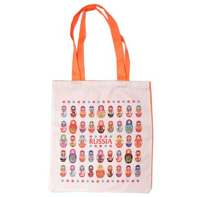 Фото - Сумка хлопковая с матрешками Россия 33 х 28 см
