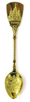 Фото - Ложечка сувенирная Москва золото 12 см