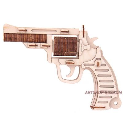 Фото - Деревянный револьвер с барабаном 22 см