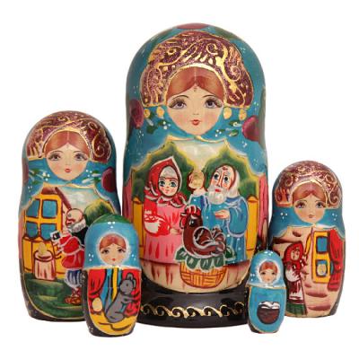 Фото - Матрешка Сказка Курочка Ряба 17 см 5 кукол Фото - Матрешка Сказка Курочка Ряба 17 см 5 кукол