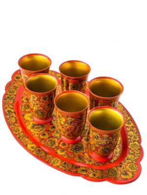 Фото - Набор для вина Прохлада на 6 персон Красная Хохлома