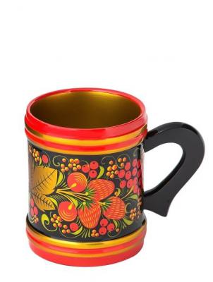 Фото - Кружка пивная с хохломским узором 10 см