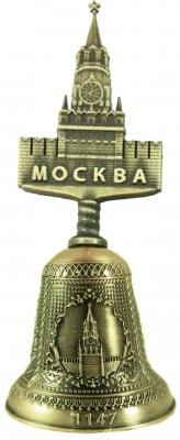 Фото - Колокольчик Москва с ручкой Спасская башня 11,5 см
