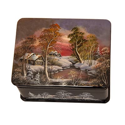 Шкатулка лаковая миниатюра