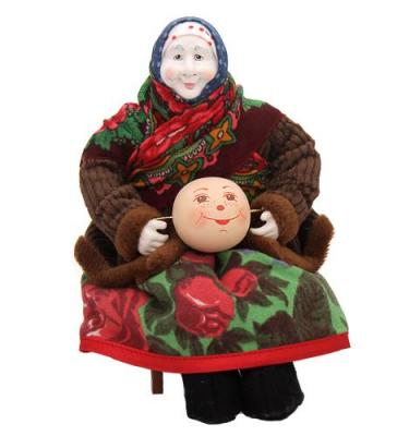 Фото - Кукла ручной работы - Бабушка и колобок Кукла ручной работы - Бабушка и колобок