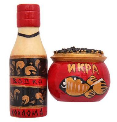 Фото - Магниты набор на холодильник Водочка икорочка 8 см
