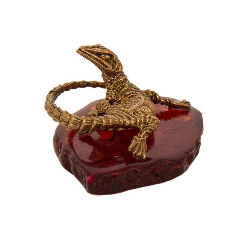 Фото - Статуэтка коллекционная на янтаре Саламандра 4 х 2 см