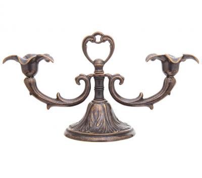 Фото - Канделябр на 2 свечи - Цветы антик