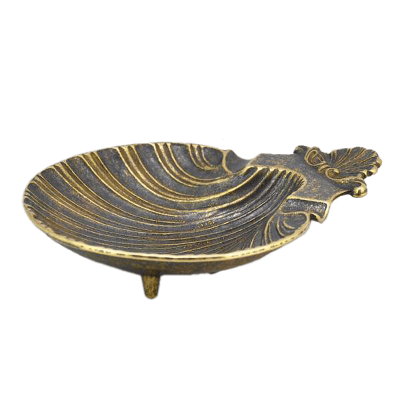 Фото - Пепельница из латуни с патинированием ракушка антик 14,5 х 12 см