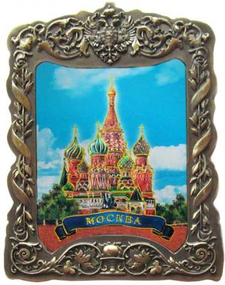 Фото - Магнит Собор цветной в рамке 8 х 6,5 см