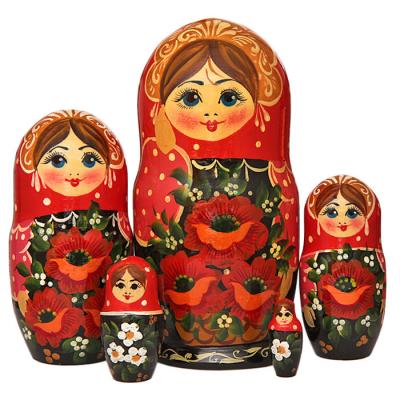 Фото - Матрешка авторская в платочке Анфиса 5 мест 17 см