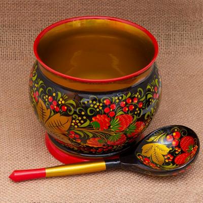 Фото - Поставок с ложкой 11 см Хохломской набор