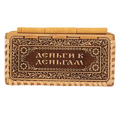 Шкатулка из бересты для денег