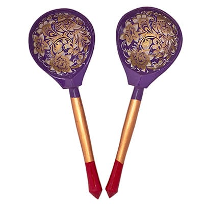 Хохломские ложки сиреневые