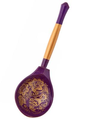 Фото - Сиреневая Хохлома ложка столовая 19 см