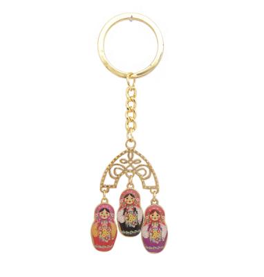 Фото - Брелок тройной с матрешками Русский кокошник 12,5 см