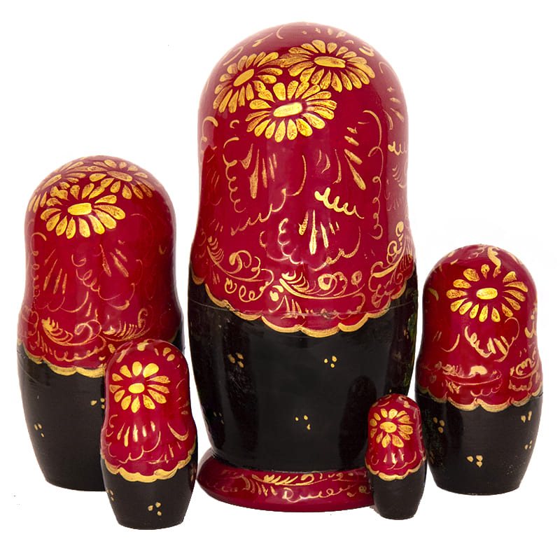 Фото - Матрешка деревянная расписная сказка "Руслан и Людмила" 5 мест 17 см