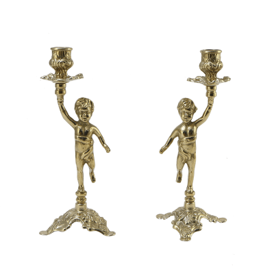 Пара подсвечников Амур