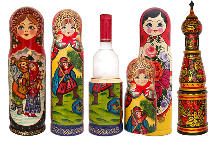 Футляр для бутылки Матрешка