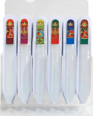 Фото - Матрешка стеклянная пилка для маникюра из стекла 14 см Фото - Матрешка стеклянная пилка для маникюра из стекла 14 см