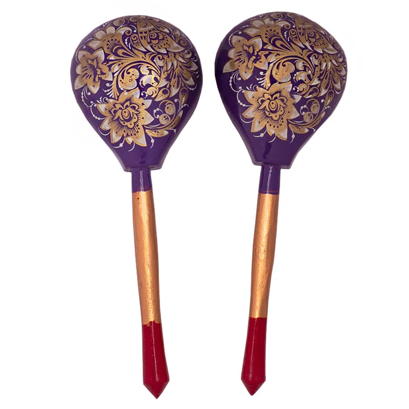 Фото - Ложка Хохлома Сиреневая кудрина 2 штуки 19 см