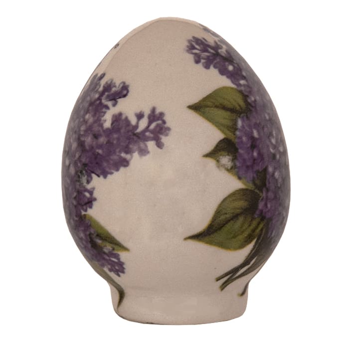 Фото - Пасхальное яйцо Гжель Сирень 5 х 6 см