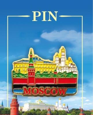 Фото - Значок сувенирный с эмалью Набережная Москвы 3 см