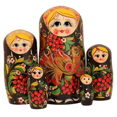 Фото - Матрешка расписная с блестками Евпраксия 17 см 5 мест