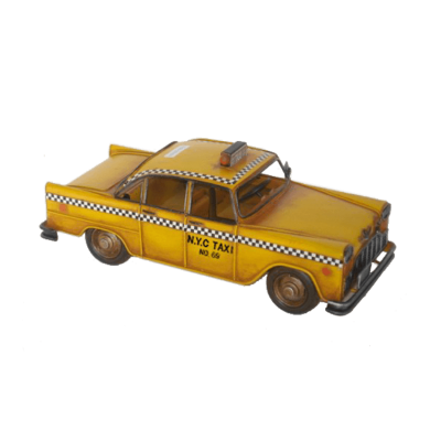 Фото - Модель автомобиля такси желтое ретро 60-е годы 20 века 28 х 12 х 10 см