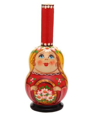 Фото - Свистулька авторская девочка с корзинкой 10,5 см