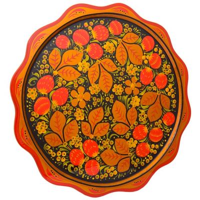 Фото - Поднос традиционный Хохлома 25 см