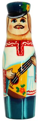 Фото - Деревянная кукла фигурка Русский балалаечник 11 см