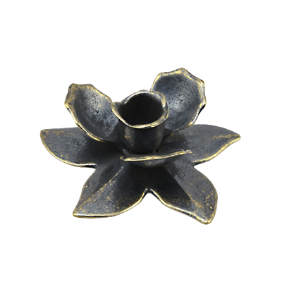 Фото - Подсвечник настольный с патинированием Роза 12 см