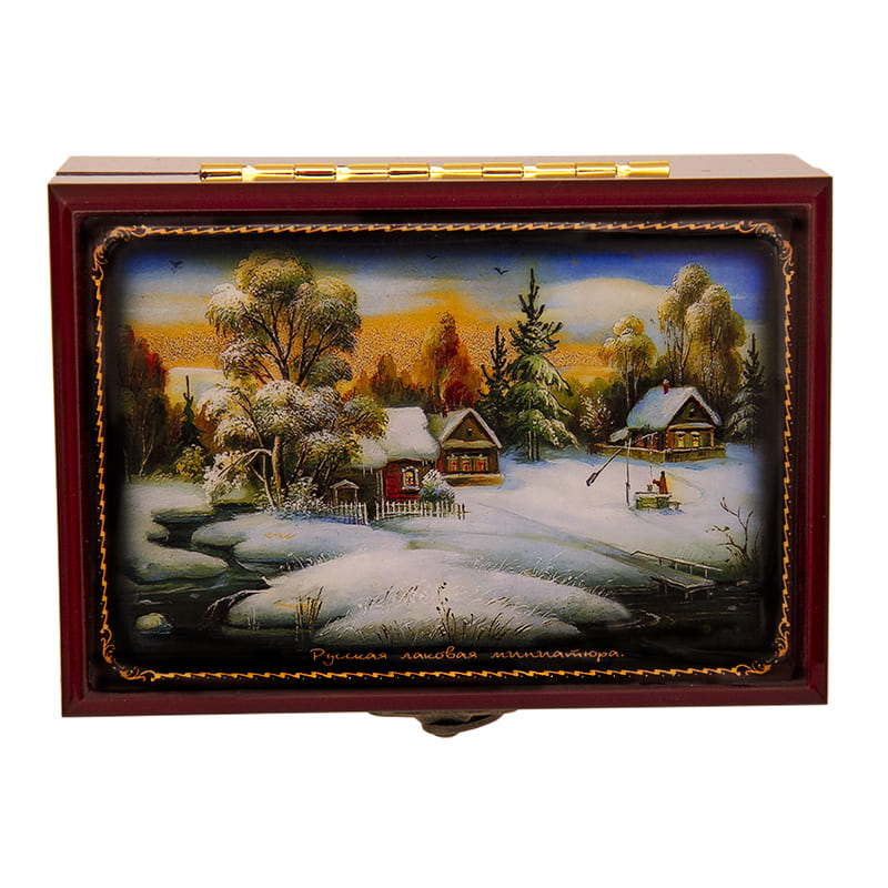 Фото - Деревянная шкатулка для украшений Февраль 13 х 9 см