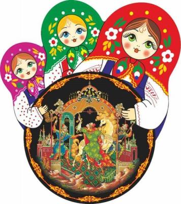 Фото - Магнит виниловый матрешка сказка Золотая уздечка 6,5 х7 см