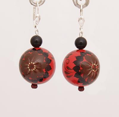 Фото - Серьги деревянные Рябинка 3 см