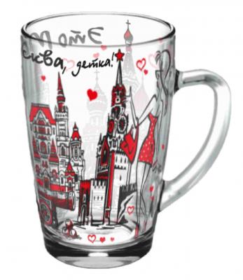 Фото - Сувенирная кружка стеклянная Это Москва, детка 320 мл Фото - Сувенирная кружка стеклянная Это Москва, детка 320 мл