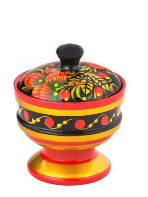 Фото - Солонка на ножке с хохломским узором Краса 8,5 см