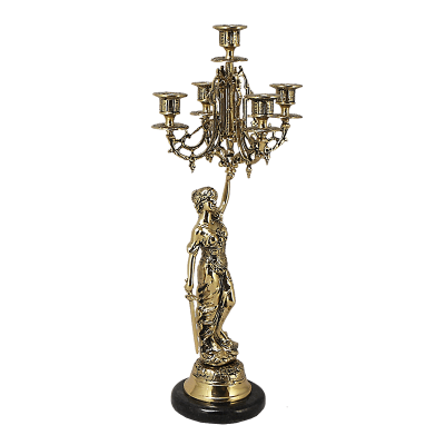 Фото - Канделябр Джустиса Фемида золото 50 х 17 см