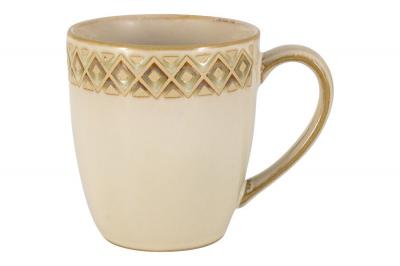 Керамическая кружка бежевая Дамаск 350 мл