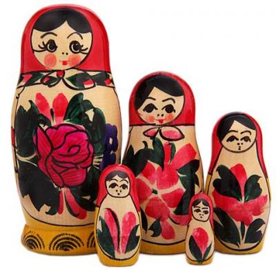 Фото - Традиционная маленькая матрешка 5 мест, h-11 см
