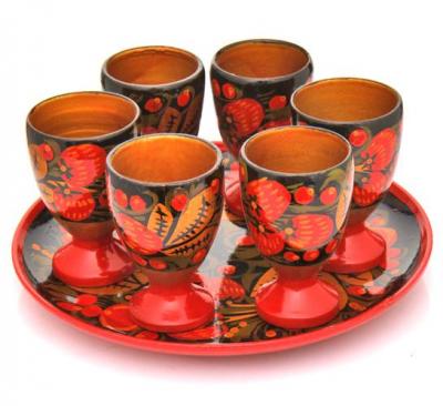 Фото - Набор для ликера хохломской узор 20 см 